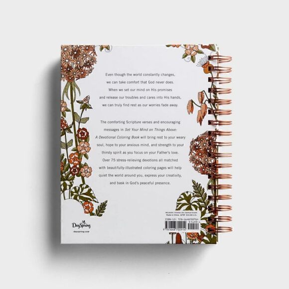 DEVOTIONAL ICOLORING BOOK "SET Your MIND on THINGS ABOVE" BEAUTIFUL ART Gift! - Picture 2 of 10